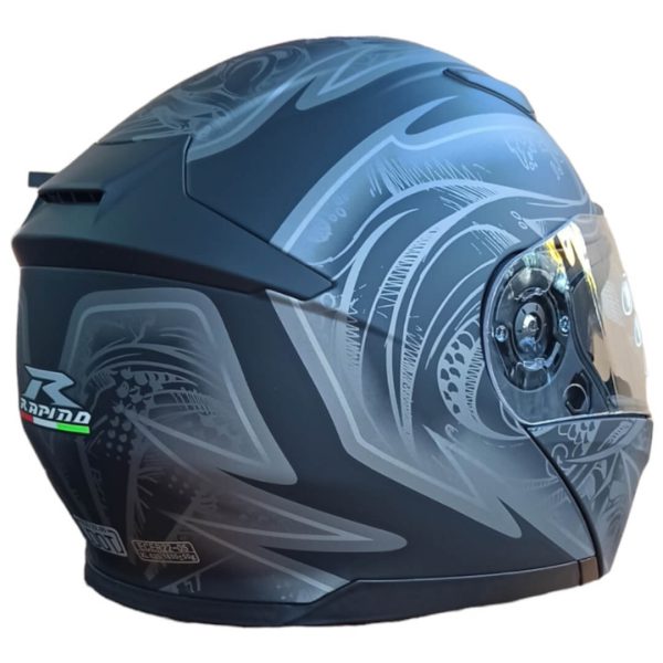 کلاه کاسکت فک متحرک راپیدو BLACK SLV 950