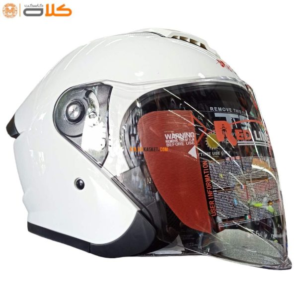 کلاه کاسکت بدون فک ردلاین | White – REDLINE 966
