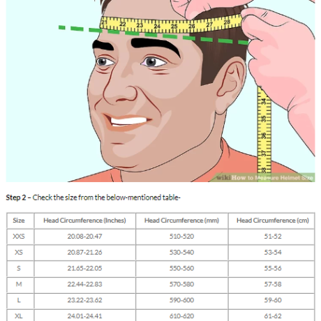راهنمای اندازه گیری سر و راهنمای اندازه گیری سایز کلاه کاسکت