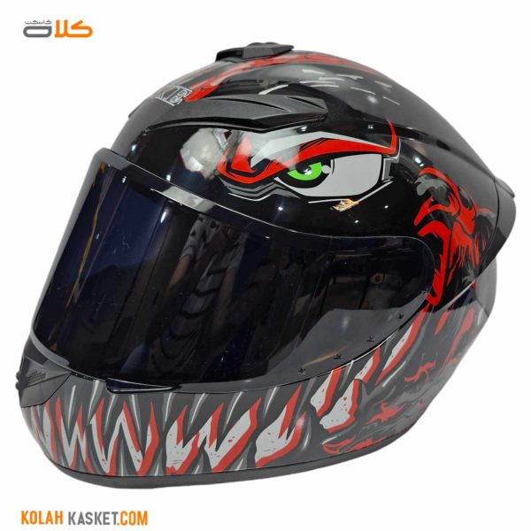 کلاه کاسکت طرح agv فک ثابت مدل WBR venom