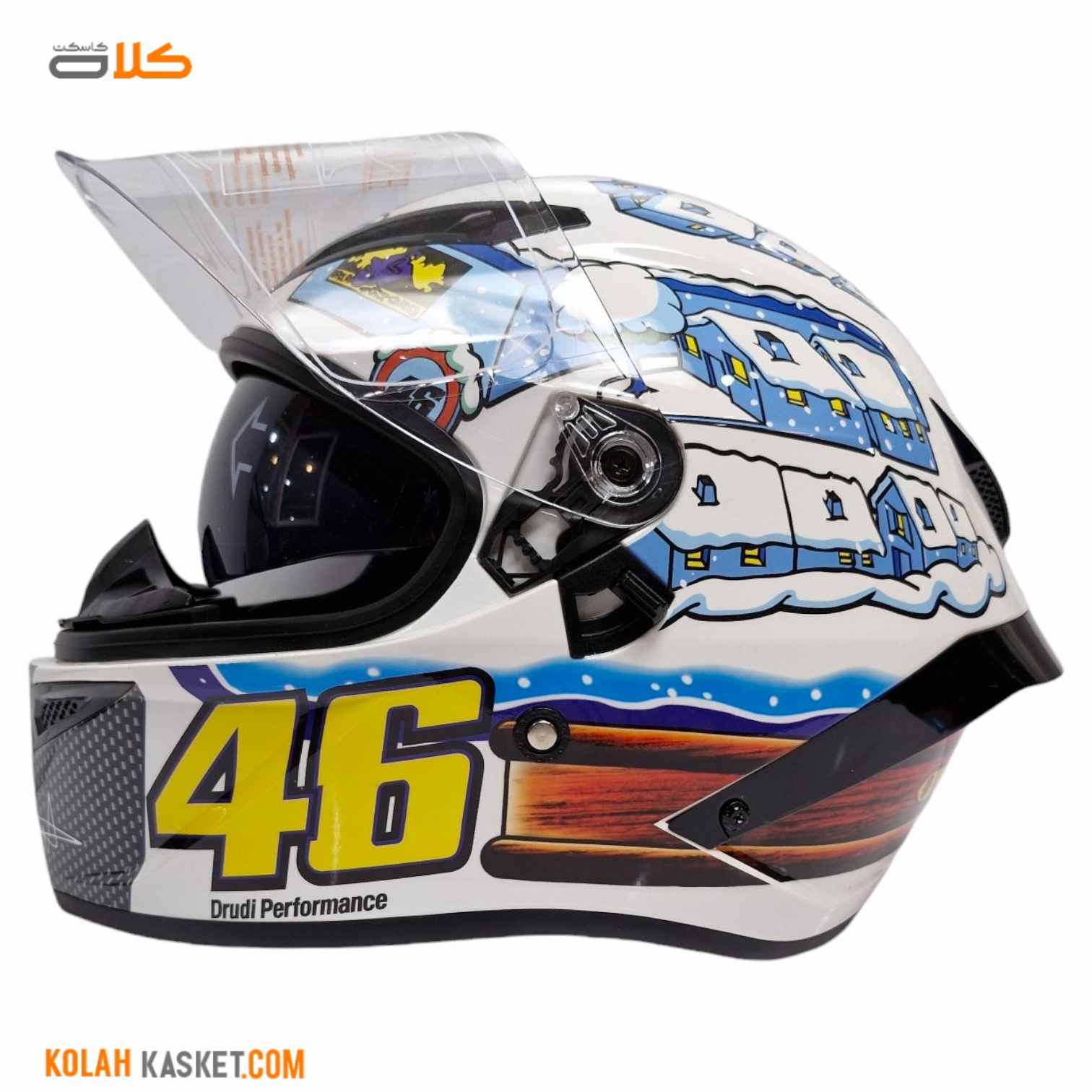 کلاه کاسکت فک ثابت طرح 46 agv - فروشگاه کلاه موتور