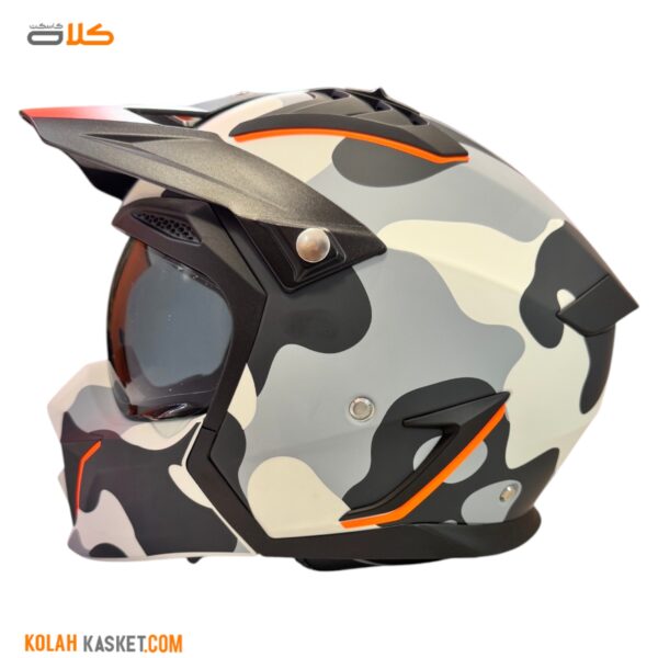 کلاه کاسکت فک جدا راپیدو مدل 890-ARMY
