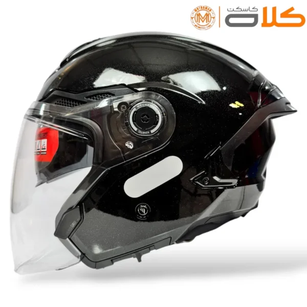 خرید و قیمت کلاه کاسکت بدون فک ام تی Mt مشکی براق(1)