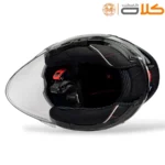 خریدکلاه کاسکت بدون فک ام تی MT مشکی براق(2)