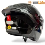 قیمت کلاه کاسکت بدون فک ام تی MT مشکی براق(5)