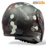 خرید و قیمت کلاه کاسکت فول متحرک بیون beon مشکی طوسی طرح دار (3)