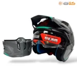 خرید و قیمت کلاه کاسکت فک mt ام تی طوسی براق جداشونده (1)