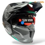خرید و قیمت کلاه کاسکت فک جداشونده ام تی طوسی براق (4)