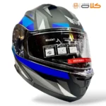 خریدکلاه کاسکت فک متحرک نوبو NOBO مشکی آبی (6)