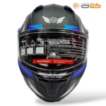 خریدکلاه کاسکت فک متحرک نوبو NOBO مشکی آبی (7)