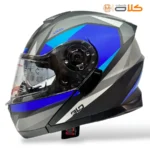 خرید و قیمت کلاه کاسکت فک متحرک نوبو NOBO مشکی آبی (8)