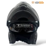 خرید و قیمت کلاه کاسکت فک متحرک نوبو NOBO مشکی فیروزه ای (2)