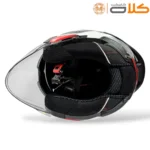 خریدکلاه کاسکت بدون فک ام تی سفید مشکی قرمز MT (2)