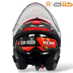 خریدوقیمت کلاه کاسکت بدون فک ام تی سفید مشکی قرمز MT (3)