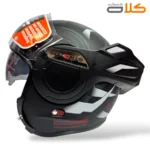 خریدوقیمت کلاه کاسکت فول متحرک بیون BEON مشکی سفید (6)