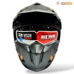 خرید وقیمت کلاه کاسکت فک جداشونده mt ام تی (3) خاکستری نارنجی