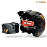 خرید و قیمت کلاه کاسکت فک جداشونده mt ام تی (9) خاکستری نارنجی
