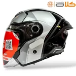 خریدکلاه کاسکت ام تی MTبدون فک طوسی سفید مشکی (8)