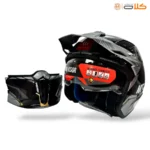 خرید و قیمت کلاه کاسکت فک جداشونده mt مشکی طوسی (1)