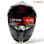 خریدکلاه کاسکت فک جداشونده mt مشکی طوسی (3)