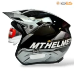خریدکلاه کاسکت فک جداشونده mt مشکی طوسی (7)