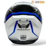 خریدکلاه کاسکت فک متحرک نوبو nobo سفید مشکی آبی (3)