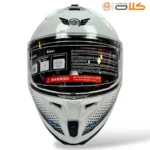 خرید کلاه کاسکت فک متحرک نوبو nobo سفید مشکی آبی (6)