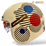خریدکلاه کاسکت وسپایی MT ام تی کرم طرح دار (1)