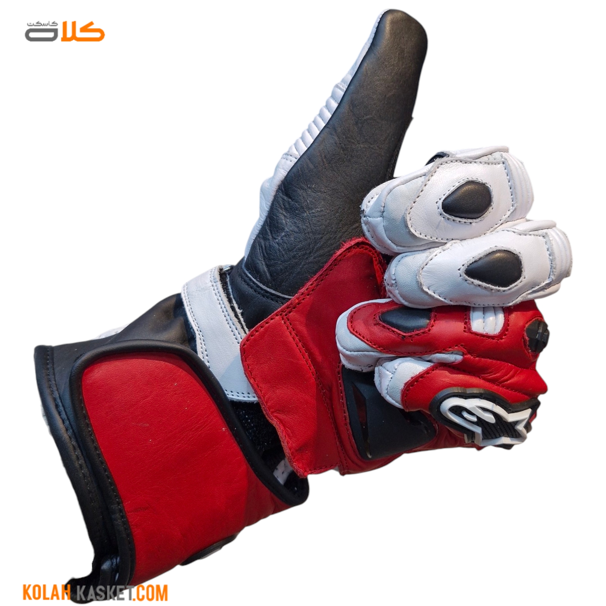 خرید دستکش موتورسواری آلپین استارز alpinestars سفید قرمز