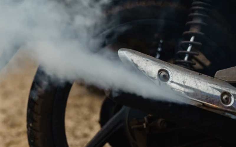 oil burning motorcycle
