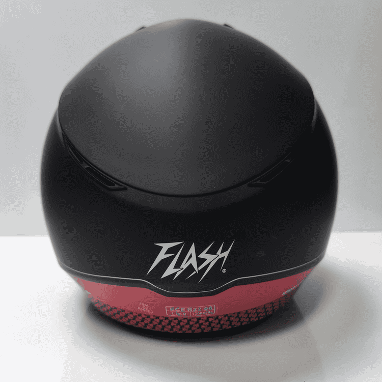 خرید کلاه کاسکت بدون فک مشکی قرمز فلش FLASH بهترین قیمت کد 35
